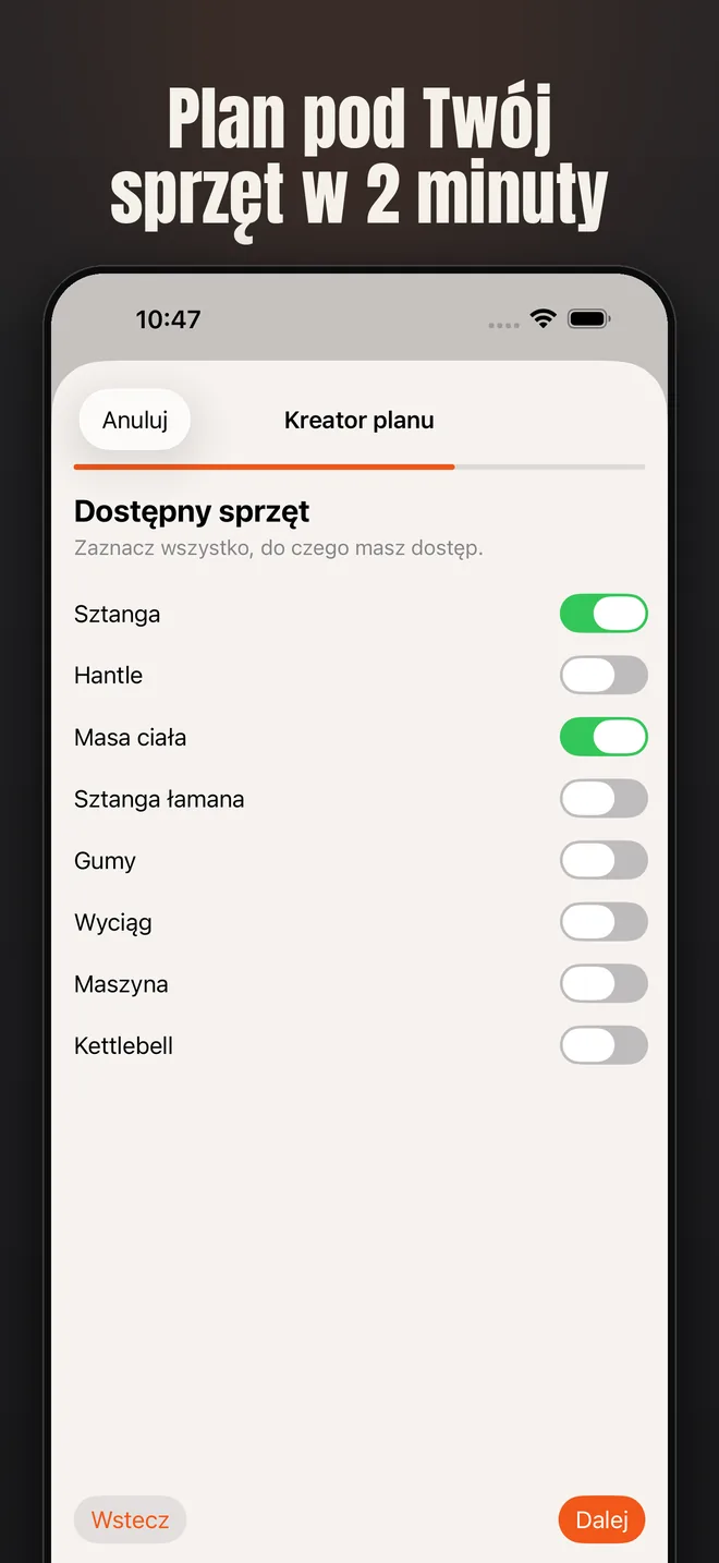 Alzo na iPhonie — zrzut ekranu: Plan pod Twój sprzęt w 2 minuty