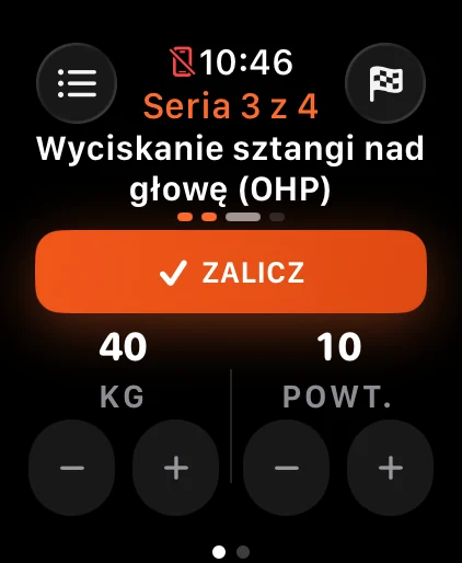 Alzo na Apple Watch: seria 2 z 3, ciężar i powtórzenia gotowe do zaliczenia